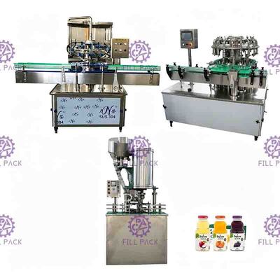 Línea que capsula de relleno de la fruta de la botella de cristal 0-2L del lavado automático de Juice Beverage Hot Filling Machine