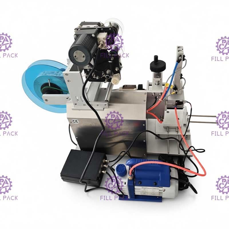 Máquina de etiquetado adhesiva de la botella de la etiqueta engomada 1800BPH semi automática para los lados cuadrados de la botella 3