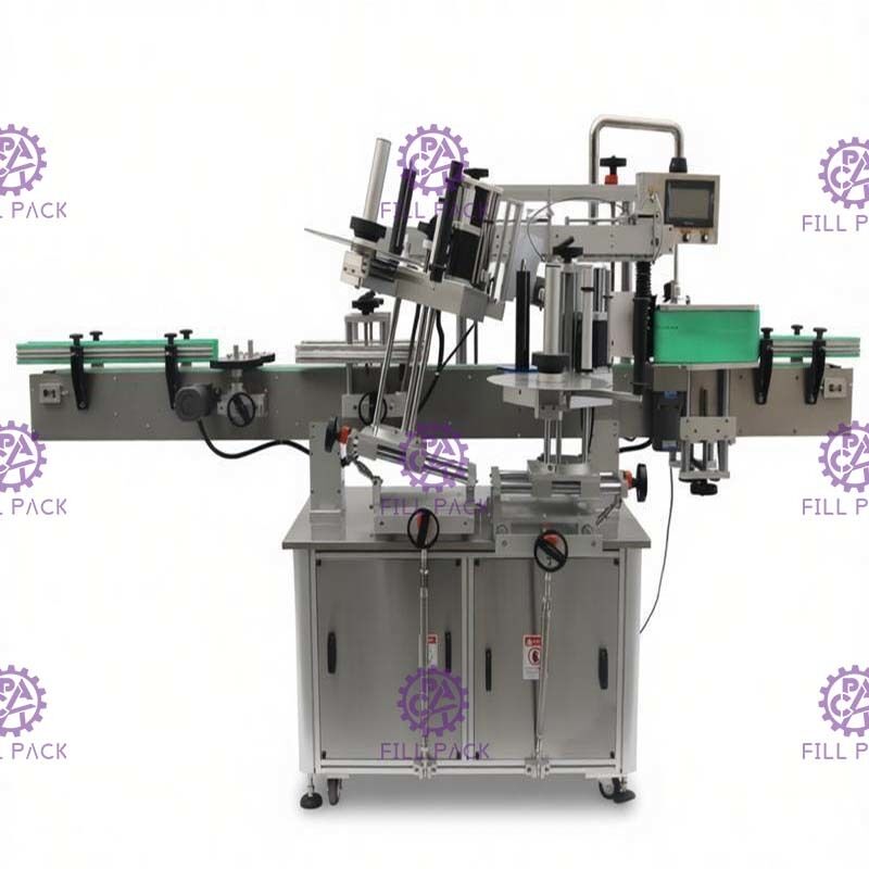 El doble echó a un lado máquina de etiquetado de la etiqueta engomada para la exactitud de cristal de la botella de cerveza +/- 1m m