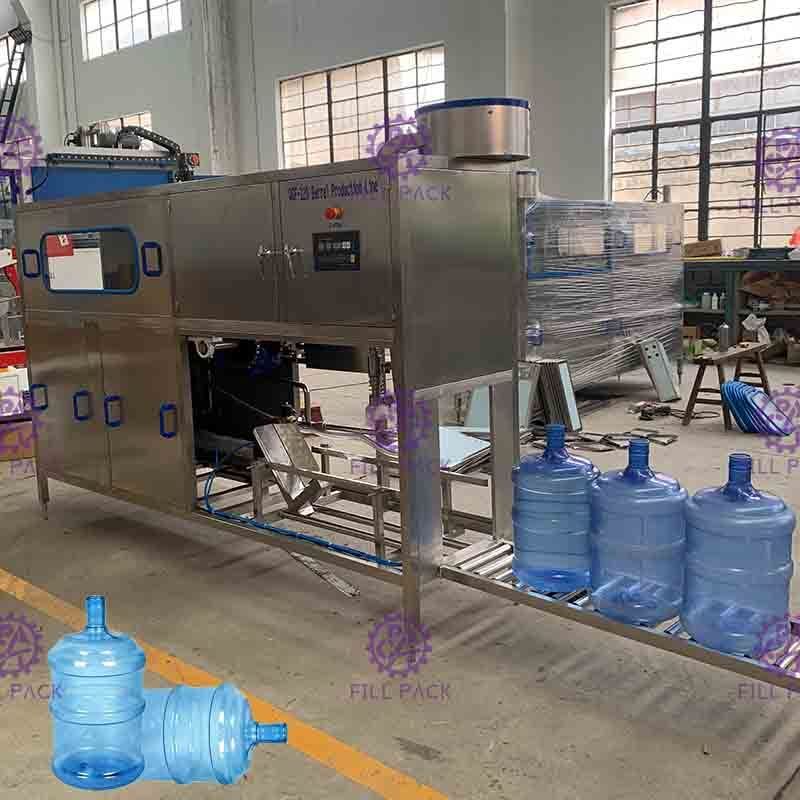 Monoblock máquina de rellenar del agua de 5 galones, cadena de producción del agua del barril