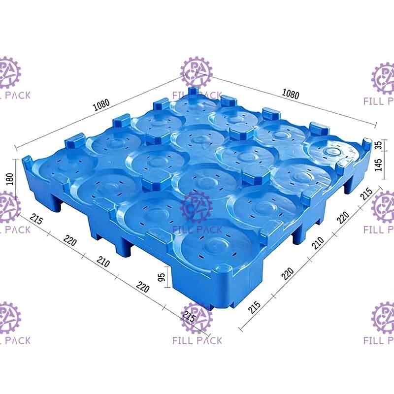 Modificado para requisitos particulares coloree la plataforma plástica reciclada inferior de 5 capas para la botella de agua de 5 galones