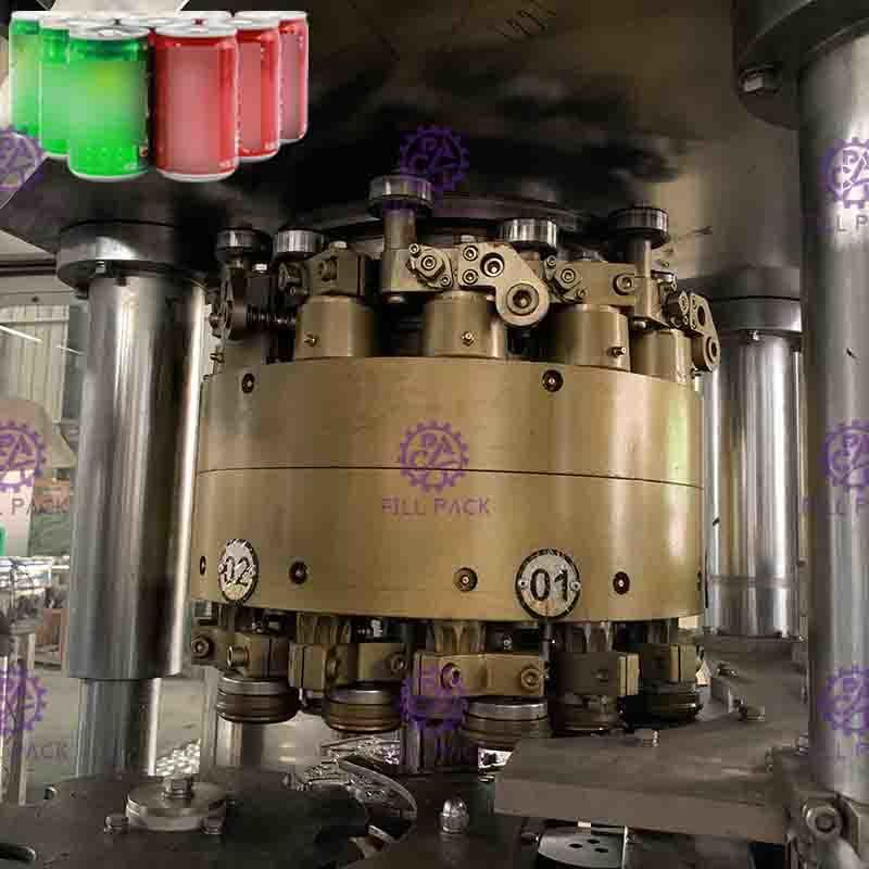 2 automáticos en 1 pueden línea de relleno llenador de poder de la bebida y máquina carbonatados del sellador