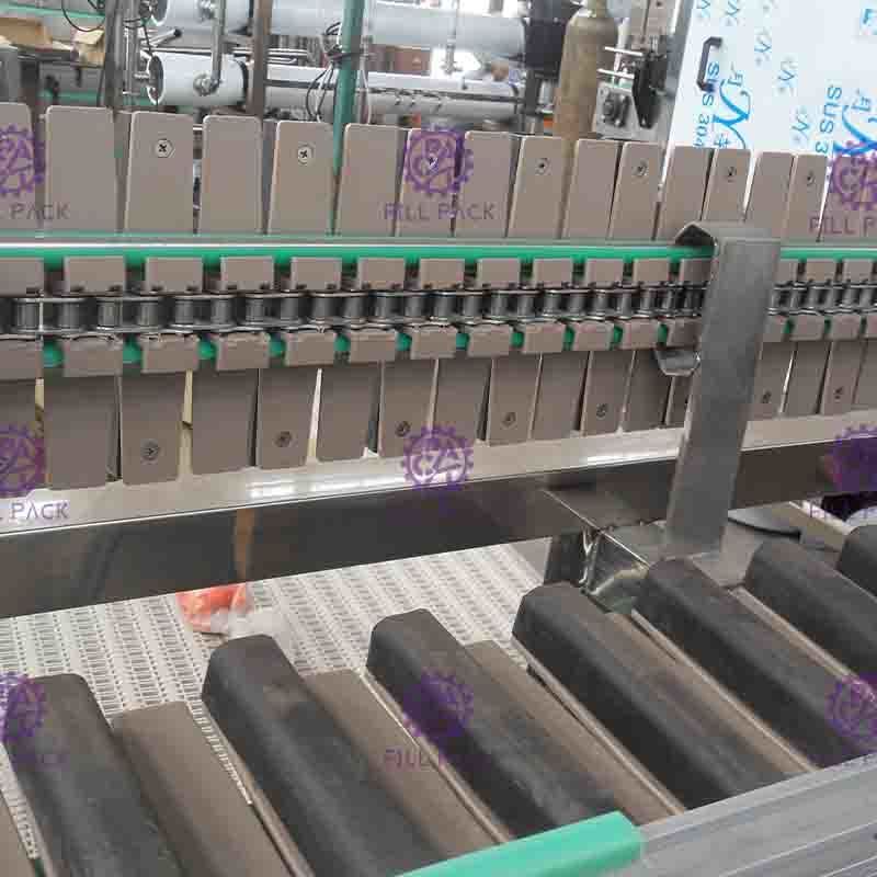Esterilizador reverso de la botella del acero inoxidable 304 que alisa el transportador de rodillo para la línea del relleno en caliente