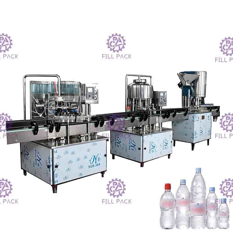 Mineral de 2000BPH Monoblock que aclara el tipo linear de relleno de la máquina que capsula