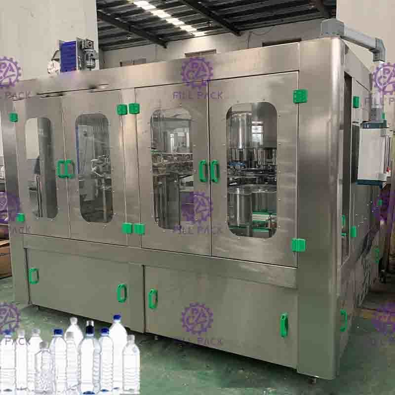 Máquina de rellenar de alta velocidad del agua mineral, máquina automática de Monoblock de 18 cabezas