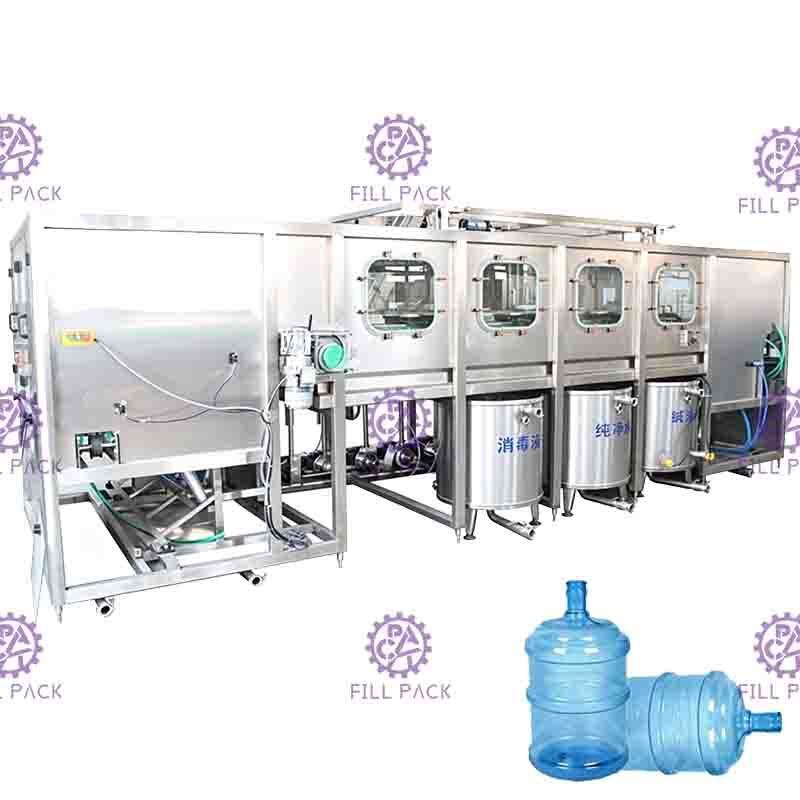 3 / Equipo/planta/máquina/sistema/línea de la capsuladora del llenador de la lavadora del agua de botella 5 galones/20L