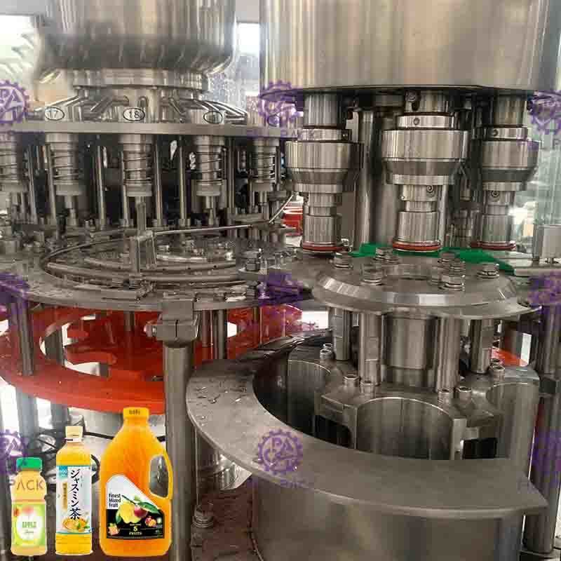 3 automáticos en 1 pequeña botella plástica Juice Hot Filling Machine/cadena de producción/planta de embotellamiento