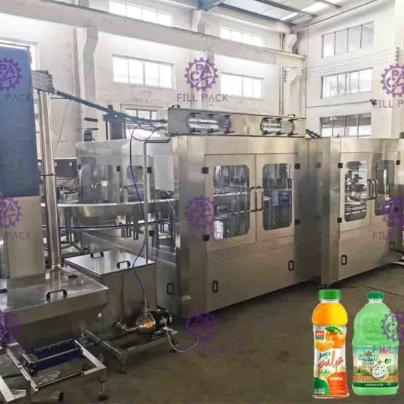 Monoblock que lava el equipo plástico de la botella de Juice Filling Capping Machine CGF32-32-10