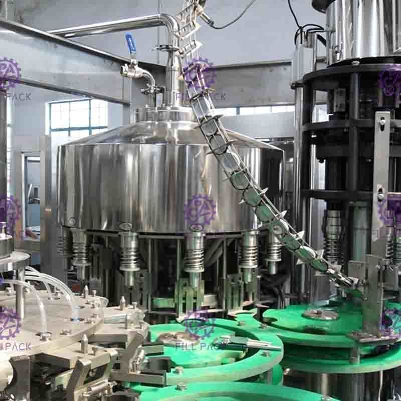por completo máquina de rellenar del gas 4.2Kw de la bebida no- automática del jugo para la botella de cristal